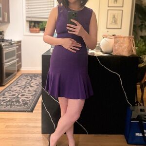 Purple Diane von Fürstenberg drop waist dress